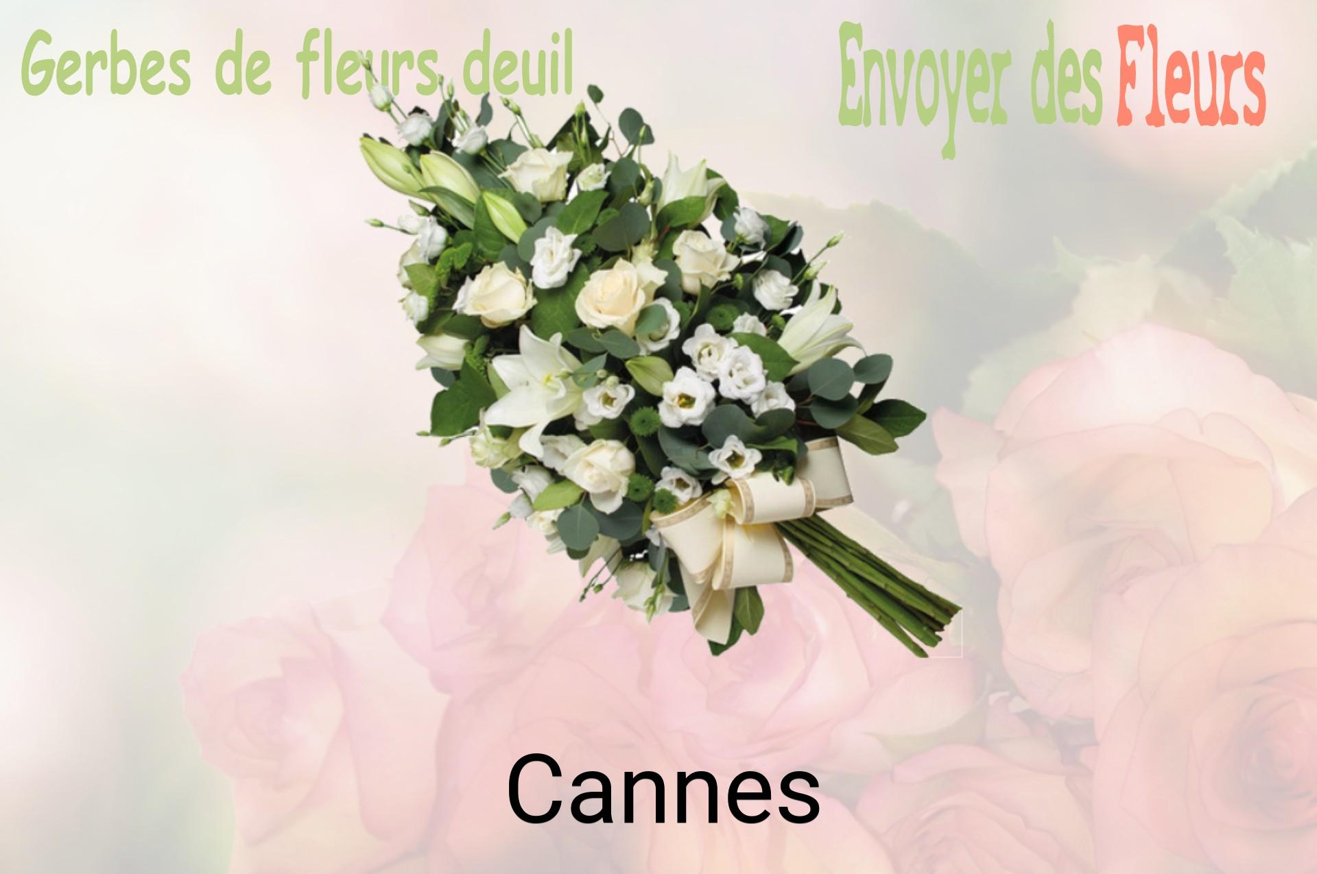 Gerbe de fleurs de deuil livrée à Cannes